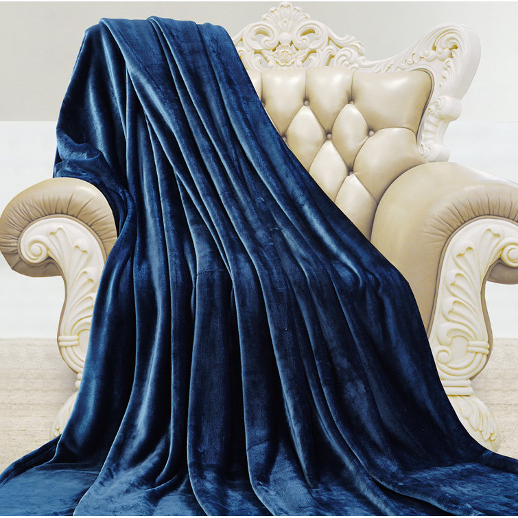 Latitude Run® Higginson Shiny Velvet Microplush Blanket & Reviews Wayfair